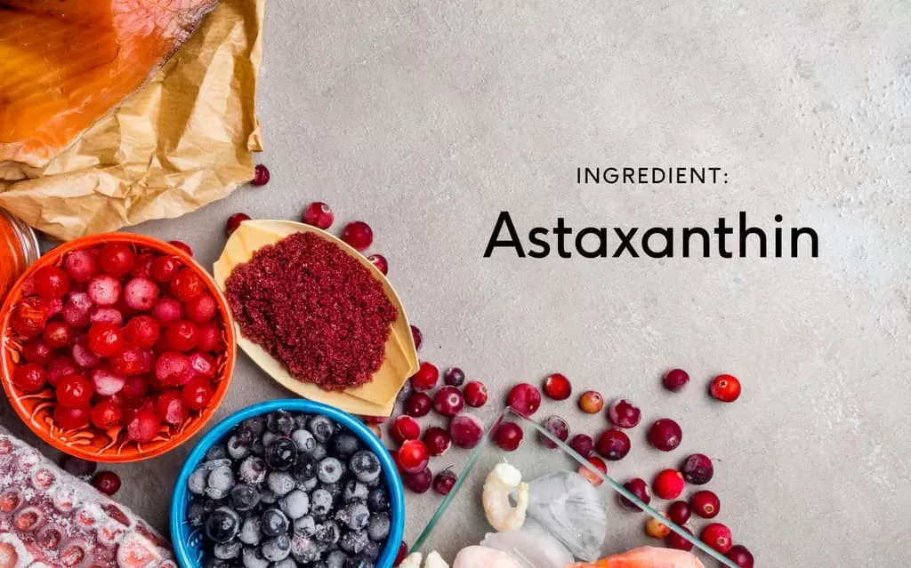 Which food has the highest astaxanthin?